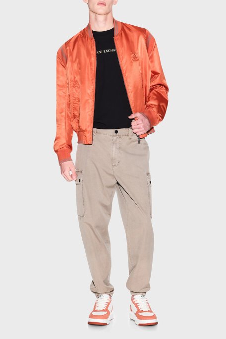 Armani Exchange Pamuklu Logolu Regular Fit Bisiklet Yaka Erkek T Shirt XM002827 AF12308 UC001 SİYAH - Armani Exchange (1)