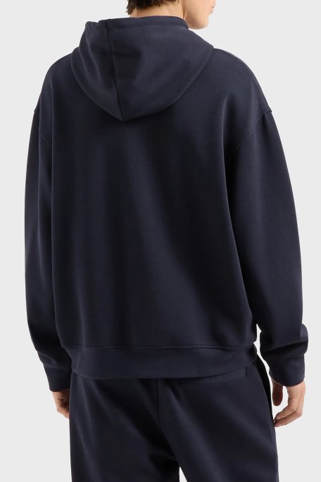 Armani Exchange Pamuklu Logolu Regular Fit Kapüşonlu Erkek Sweat 6DZMJB ZJNKZ 1510 LACİVERT - Armani Exchange (1)