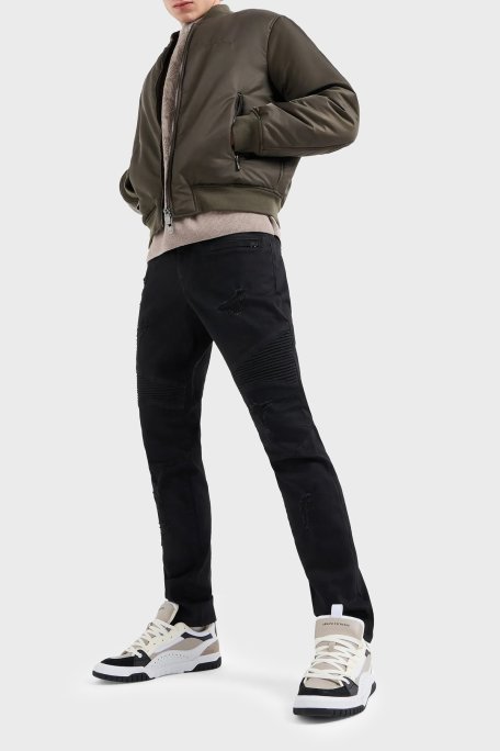 Armani Exchange Pamuklu Logolu Slim Fit Normal Bel Jeans Erkek Kot Pantolon 6DZJ27 Z1AAZ 1200 SİYAH - Armani Exchange (1)