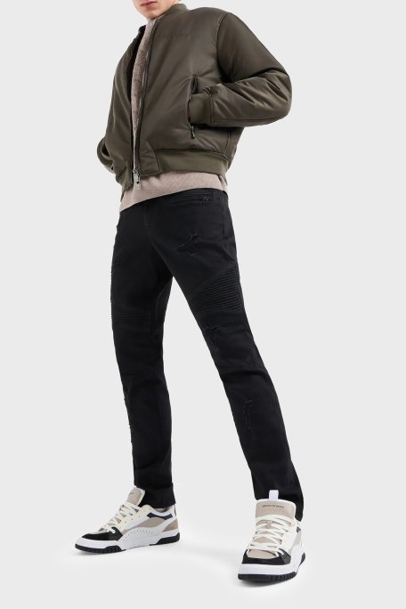 Armani Exchange Pamuklu Logolu Slim Fit Normal Bel Jeans Erkek Kot Pantolon 6DZJ27 Z1AAZ 1200 SİYAH - Armani Exchange (1)