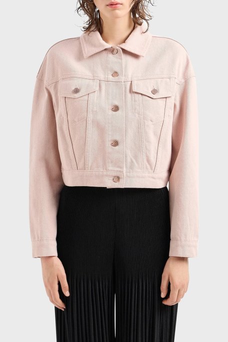 Armani Exchange Pamuklu Regular Fit Bayan Ceket 6DYB14 Y19DZ 3424 PUDRA - Armani Exchange