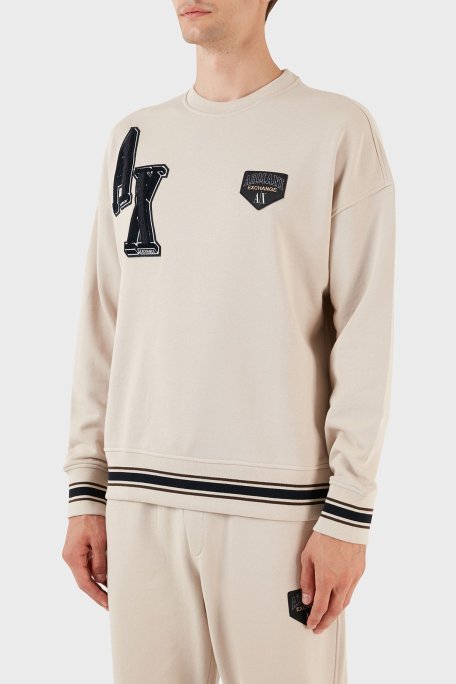 Armani Exchange Pamuklu Regular Fit Bisiklet Yaka Erkek Sweat 6RZMJE ZJDPZ 1934 BEJ - Armani Exchange (1)