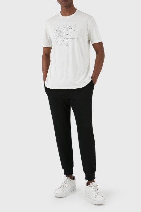 Armani Exchange Pamuklu Regular Fit Bisiklet Yaka Erkek T Shirt 3DZTAF ZJA5Z 1116 BEYAZ - Armani Exchange (1)