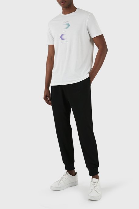 Armani Exchange Pamuklu Regular Fit Bisiklet Yaka Erkek T Shirt 3DZTBG ZJA5Z 1116 BEYAZ - Armani Exchange (1)