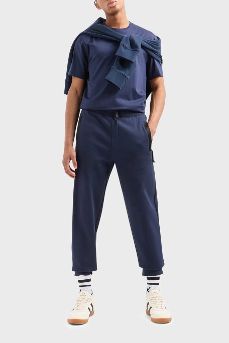 Armani Exchange Pamuklu Regular Fit Bisiklet Yaka Erkek T Shirt 3DZTJH ZJ9AZ 15BA LACİVERT - Armani Exchange (1)