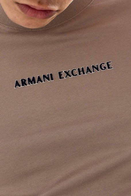 Armani Exchange Pamuklu Regular Fit Bisiklet Yaka Erkek T Shirt 6DZTJB ZJ9AZ 17AC GRİ - Armani Exchange (1)