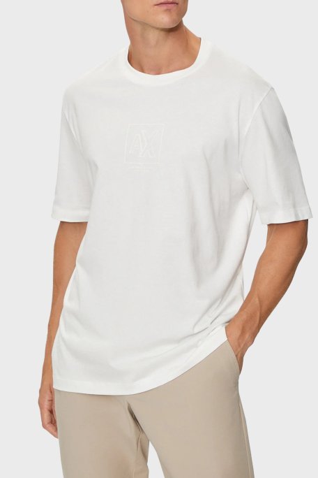 Armani Exchange Pamuklu Regular Fit Erkek T Shirt 6DZTLE ZJ9JZ 1116 BEYAZ - Armani Exchange