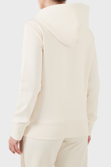 Armani Exchange Pamuklu Regular Fit Fermuarlı Kapüşon Yaka Kadın Sweat XW002843 AF10818 U1003 EKRU - Armani Exchange (1)