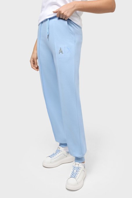 Armani Exchange Pamuklu Regular Fit Jogger Bayan Pantolon 3DYP75 YJFEZ 15DD MAVİ - Armani Exchange