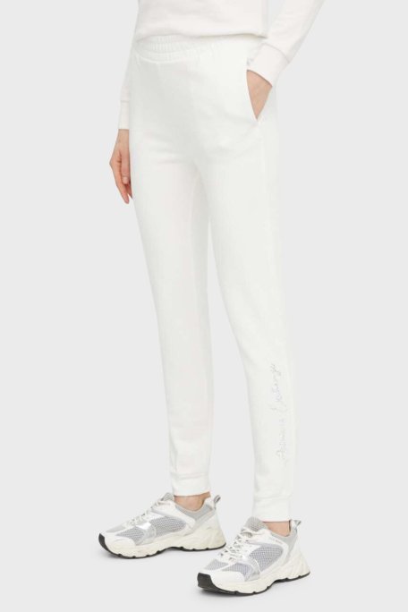 Armani Exchange Pamuklu Regular Fit Jogger Spor Bayan Pantolon 3DYP76 YJFFZ 1125 BEYAZ - Armani Exchange