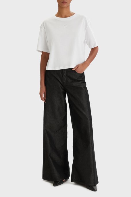 Armani Exchange Pamuklu Regular Fit Logolu Bisiklet Yaka Bayan T Shirt XW001836 AF10356 U0002 BEYAZ - Armani Exchange (1)