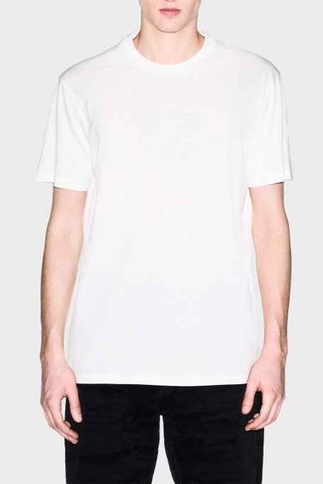 Armani Exchange Pamuklu Regular Fit Logolu Bisiklet Yaka Erkek T Shirt XM002456 AF10356 U0009 BEYAZ - Armani Exchange