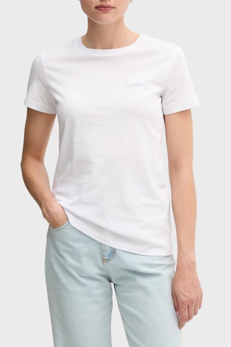 Armani Exchange Pamuklu Regular Fit Logolu Bisiklte Yaka Bayan T Shirt XW000831 AF10356 U0002 BEYAZ - Armani Exchange