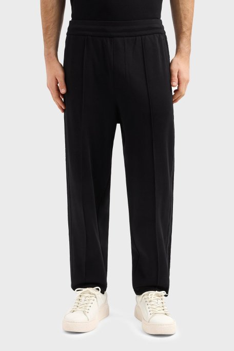 Armani Exchange Pamuklu Regular Fit Normal Bel Düz Paça Çimalı Jogger Erkek Pantolon XM000308 AF10365 UC001 SİYAH - Armani Exchange