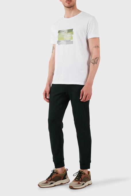 Armani Exchange Pamuklu Regular Fit Ribanalı Paça Jogger Spor Erkek Pantolon 8NZP73 ZJKRZ UB001 SİYAH - Armani Exchange (1)