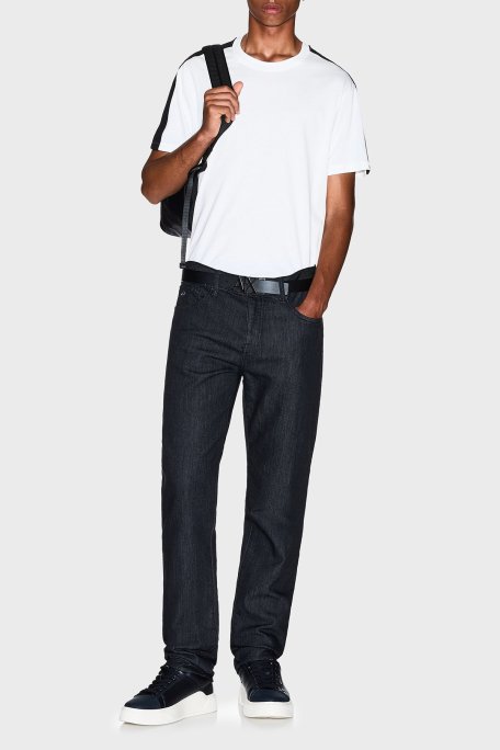 Armani Exchange Pamuklu Regular Fit Şerit Detaylı Bisiklet Yaka Erkek T Shirt XM001283 AF10361 U0009 BEYAZ - Armani Exchange (1)