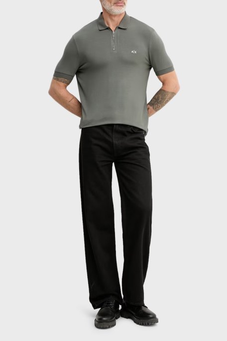 Armani Exchange Pamuklu Regular Fit Yarım Fermuarlı Erkek Polo XM002372 AF21936 U8144 HAKİ - Armani Exchange (1)