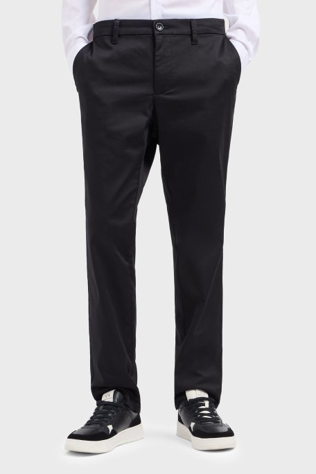 Armani Exchange Pamuklu Regular Fit Yüksek Bel Düz Paça Erkek Pantolon 8NZP20 ZN1RZ 1200 SİYAH - Armani Exchange