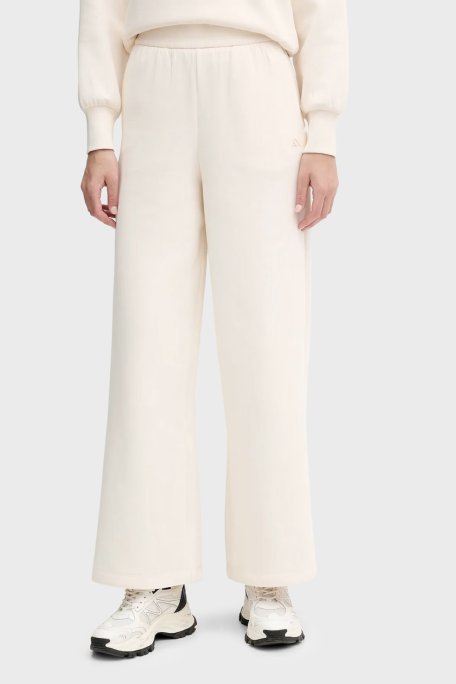 Armani Exchange Pamuklu Regular Fit Yüksek Bel Geniş Paça Bayan Pantolon XW001830 AF10818 U1003 EKRU - Armani Exchange