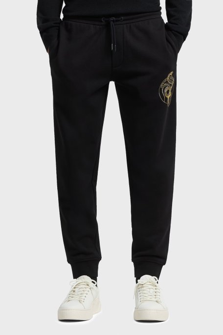 Armani Exchange Pamuklu Regular Fit Yüksek Bel Lastikli Paça Jogger Erkek Pantolon XM000218 AF10830 UC001 SİYAH - Armani Exchange