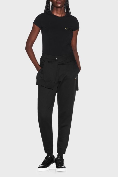 Armani Exchange Pamuklu Relaxed Fit Lastikli Paça Jogger Kadın Pantolon XW001848 AF18853 UC001 SİYAH - Armani Exchange (1)