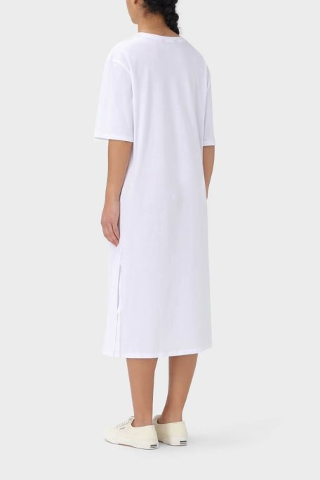 Armani Exchange Pamuklu Relaxed Fit Midi Bayan Elbise 3DYA79 YJ3RZ 1000 BEYAZ - Armani Exchange (1)