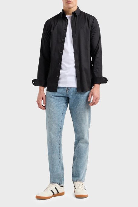 Armani Exchange Pamuklu Slim Fit Erkek Gömlek 8NZCBD ZN10Z 1200 SİYAH - Armani Exchange (1)