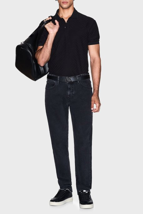 Armani Exchange Pamuklu Slim Fit Normal Bel Dar Paça Jeans Erkek Kot Pantolon XM001512 AF14604 M8088 GRİ - Armani Exchange (1)