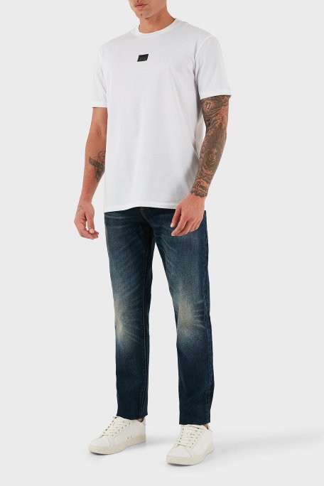 Armani Exchange Pamuklu Slim Fit Normal Bel Düz Paça Esnek Jeans Erkek Kot Pantolon XM000049 AF18810 MB001 MAVİ - Armani Exchange (1)