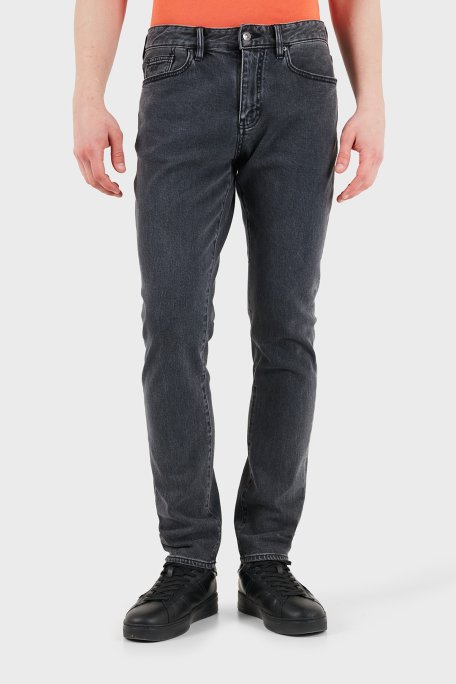 Armani Exchange Pamuklu Slim Fit Normal Bel Jeans Erkek Kot Pantolon XM000070 AF22558 M8013 KOYU GRİ - Armani Exchange