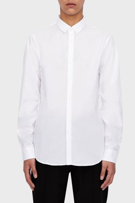 Armani Exchange Pamuklu Uzun Kollu Erkek Gömlek 8NZC31 ZN28Z 1100 BEYAZ - Armani Exchange