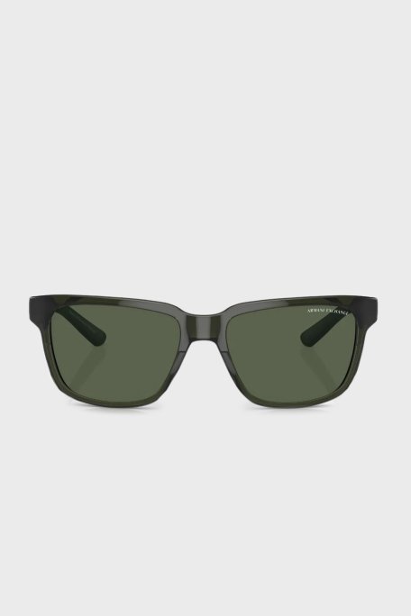 Armani Exchange Polarize Erkek Gözlük 0AX4026S 83419A 56 Parlak Şeffaf Yeşil-Koyu Yeşil - Armani Exchange (1)