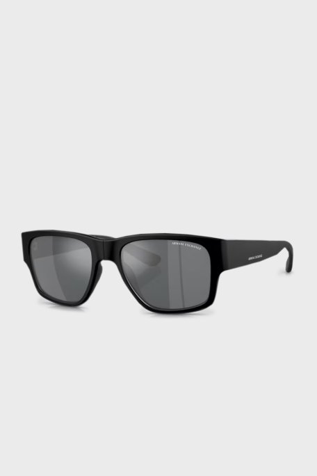 Armani Exchange Polikarbon Aynalı Güneş Erkek Gözlük 0AX4141SU 80786G 56 Mat Siyah-Açık Gri Ayna Siyah - Armani Exchange