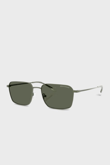 Armani Exchange Polikarbon Dikdörtgen Güneş Erkek Gözlük 0AX2053S 612471 57 Mat Yeşil-Koyu Yeşil - Armani Exchange