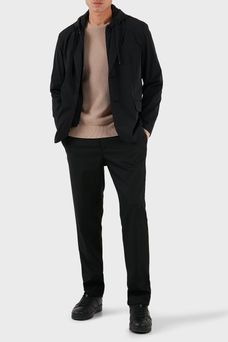 Armani Exchange Regular Fit Çıkarılabilir İç Panelli Kapüşonlu Erkek Ceket XM001199 AF16635 UC001 SİYAH - Armani Exchange (1)