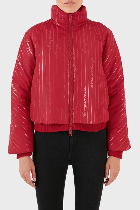 Armani Exchange Regular Fit Dik Yaka Bomber Şişme Kadın Mont 6RYB06 YN1MZ 04PV KIRMIZI - Armani Exchange