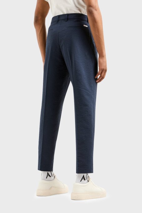 Armani Exchange Regular Fit Gofre Klasik Erkek Pantolon 3DZP51 ZN1AZ 15BA LACİVERT - Armani Exchange (1)