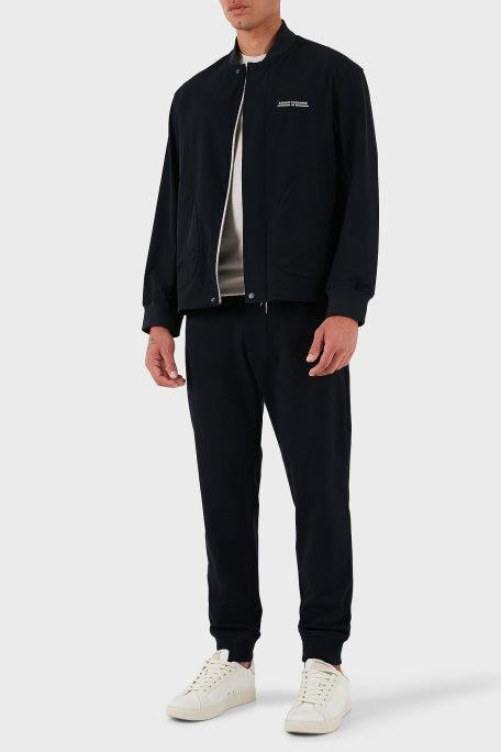 Armani Exchange Regular Fit Kolej Yaka Logolu Bomber Erkek Ceket XM001854 AF15604 UB101 LACİVERT - Armani Exchange (1)