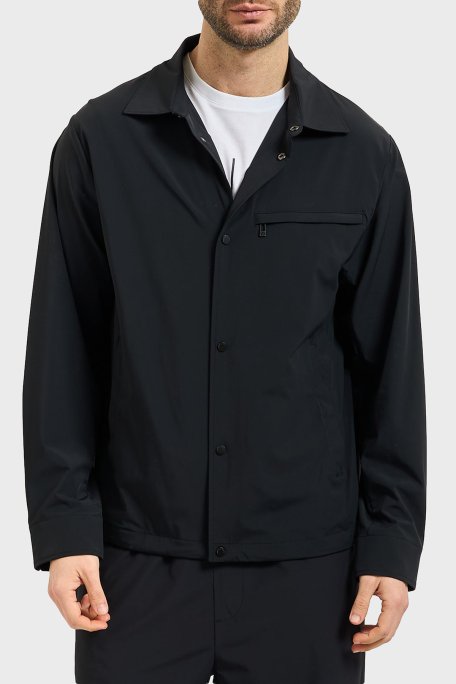 Armani Exchange Relaxed Fit Klasik Yaka Düğmeli Erkek Ceket XM002818 AF22572 UC001 SİYAH - Armani Exchange