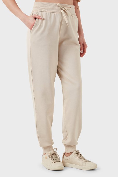 Armani Exchange Relaxed Fit Lastikli Bel Ribanalı Paça Bayan Pantolon XW000319 AF12217 U1095 BEJ - Armani Exchange (1)