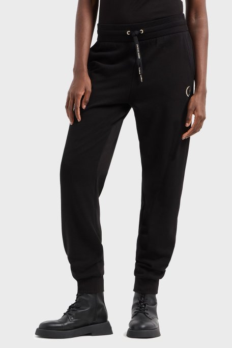 Armani Exchange Relaxed Fit Lastikli Bel Ribanalı Paça Jogger Bayan Pantolon XW000319 AF12217 UC001 SİYAH - Armani Exchange