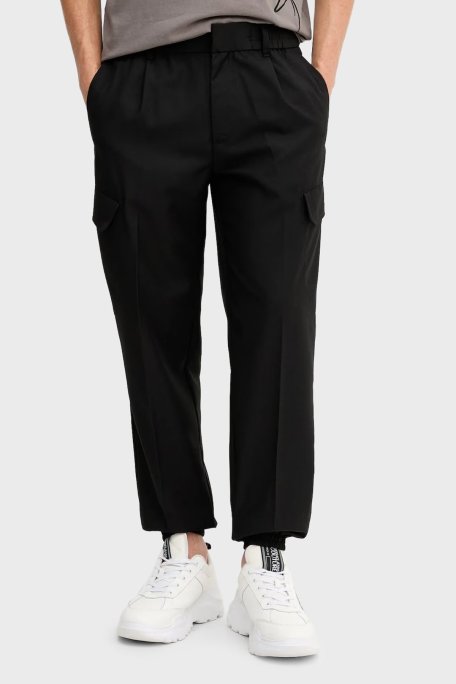 Armani Exchange Relaxed Fit Normal Bel Lastikli Paça Kargo Erkek Pantolon XM001208 AF12041 UC001 SİYAH - Armani Exchange