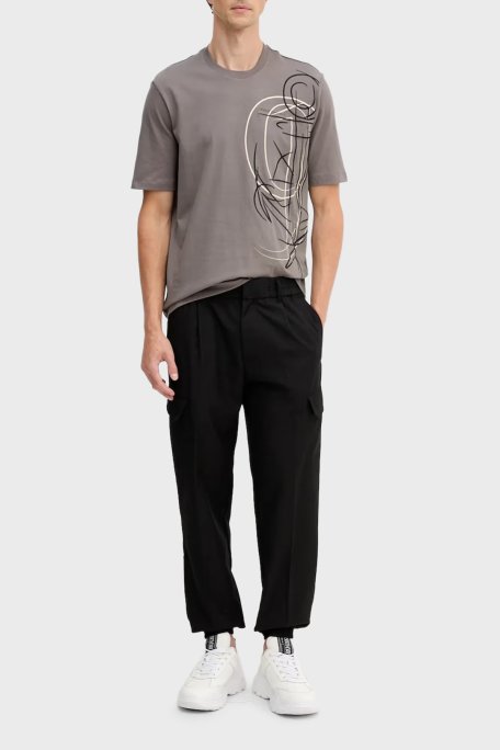 Armani Exchange Relaxed Fit Normal Bel Lastikli Paça Kargo Erkek Pantolon XM001208 AF12041 UC001 SİYAH - Armani Exchange (1)