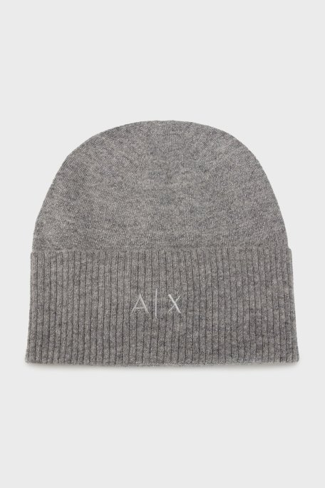Armani Exchange Simli Yün Karışımlı Örme Bayan Bere XW001519 AF16181 M8086 GRİ - Armani Exchange