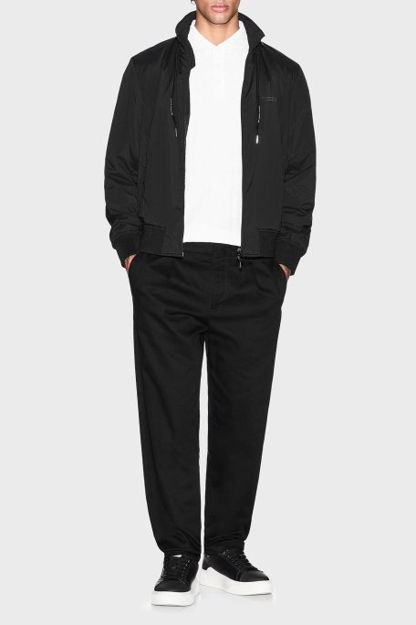 Armani Exchange Steç Regular Fit Dik Yaka Gizli Kapüşonlu Erkek Mont XM001583 AF19196 UC001 SİYAH - Armani Exchange (1)