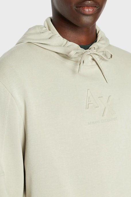 Armani Exchange Streç İnterlok Kapüşonlu Regular Fit Erkek Sweat 3RZMHE ZJZDZ 1940 YEŞİL - Armani Exchange (1)