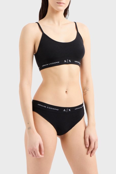 Armani Exchange Streç Logolu Bralet Kadın Sütyen 947022 3F506 00020 SİYAH - Armani Exchange