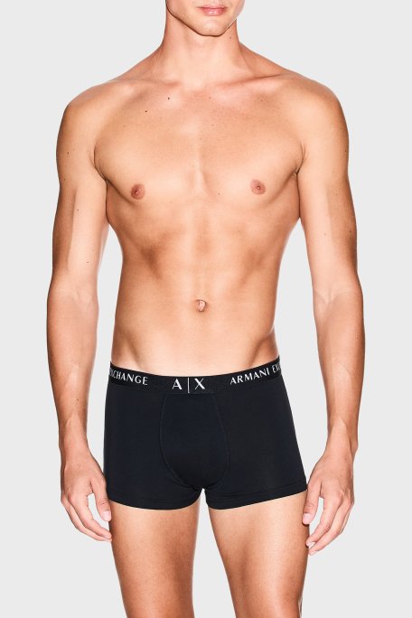Armani Exchange Streç Pamuklu Logolu 3 Pack Erkek Boxer XM000871 AF13682 MC061 SİYAH - Armani Exchange (1)