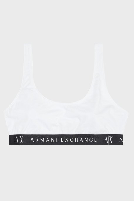 Armani Exchange Streç Pamuklu Logolu Bralet Bayan Sütyen 947029 CC502 00010 BEYAZ - Armani Exchange (1)