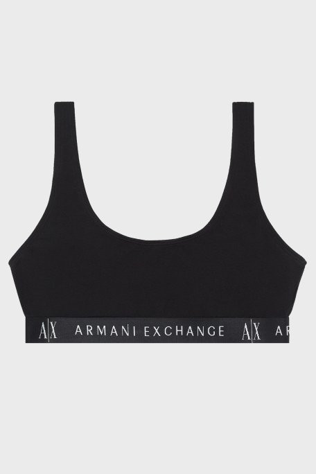 Armani Exchange Streç Pamuklu Logolu Bralet Kadın Sütyen 947029 CC502 00020 SİYAH - Armani Exchange (1)